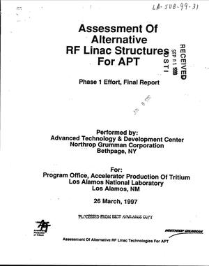 Assessment of Alternative RF Linac Structures for APT
