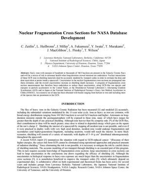 Nuclear fragmentation cross sections for NASA database development