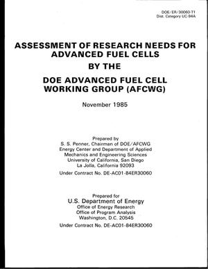 Assessment of Research Needs for Advanced Fuel Cells