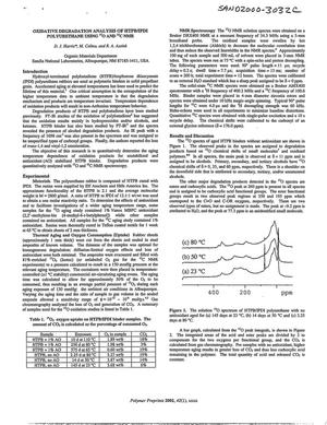 Oxidative Degradation Analysis of HTPB/IPDI Polyurethane Using {sup 17}O and {sup 13}C NMR