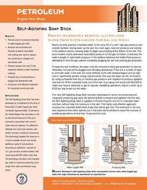 Self-Agitating Soap Stick: Inventions and Innovation Petroleum Project Fact Sheet