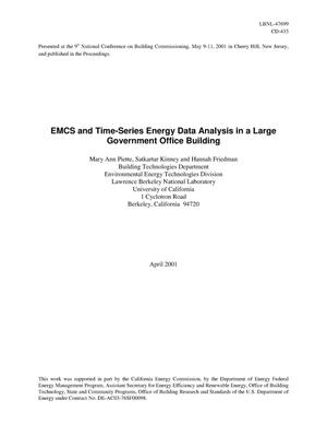 EMCS and time-series energy data analysis in a large government office building