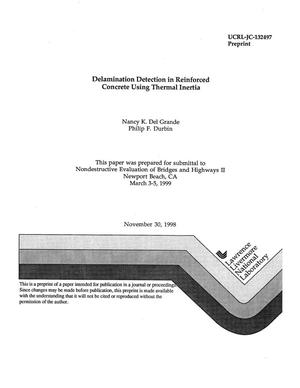 Delamination detection in reinforced concrete using thermal inertia