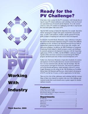 NREL PV Working With Industry, v. 27, Third Quarter 2000