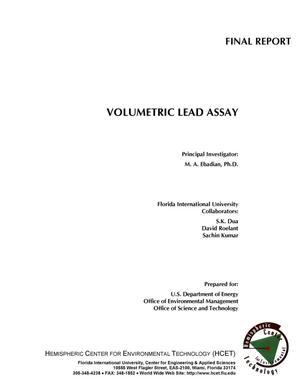 VOLUMETRIC LEAD ASSAY