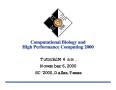 Article: Computational Biology and High Performance Computing 2000
