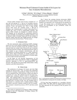 Moisture proof columnar Cesium Iodide (CsI) layers for gas avalanche microdetectors
