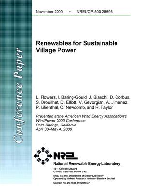 Renewables for Sustainable Village Power