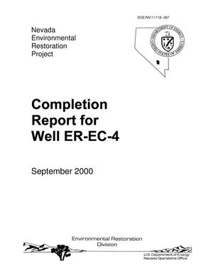 Completion Report for Well ER-EC-4