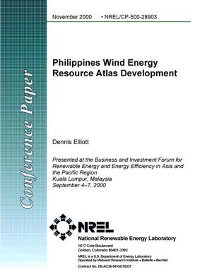 Philippines Wind Energy Resource Atlas Development