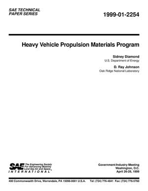 Heavy Vehicle Propulsion Materials Program