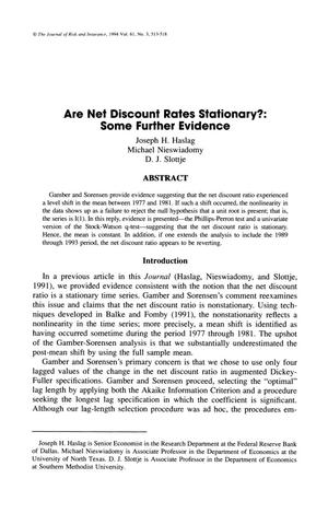Are Net Discount Rates Stationary?: Some Further Evidence