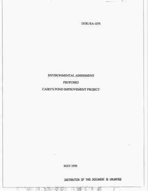 Proposed Casey`s Pond Improvement Project, Fermi National Accelerator Laboratory