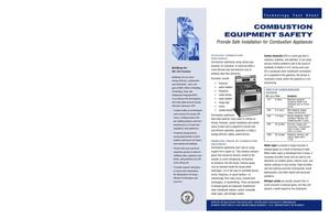 Combustion Equipment Safety; BTS Technology Fact Sheet