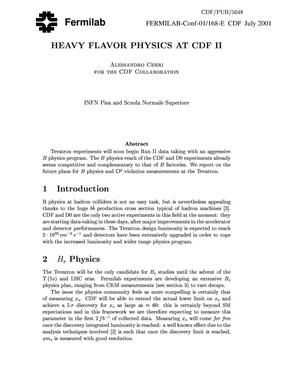 Heavy flavor physics at CDF II