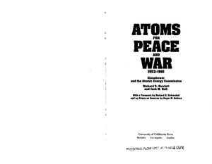 Atoms for peace and war, 1953-1961: Eisenhower and the Atomic Energy Commission