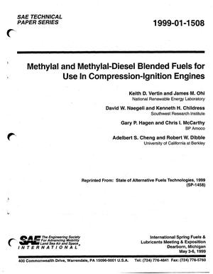 Methylal and Methylal-Diesel Blended Fuels from Use In Compression-Ignition Engines