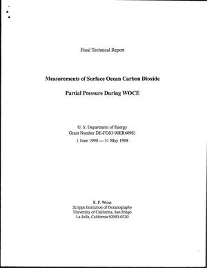 Measurements of Surface Ocean Carbon Dioxide Partial Pressure During WOCE