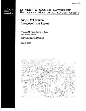Single well seismic imaging: Status report