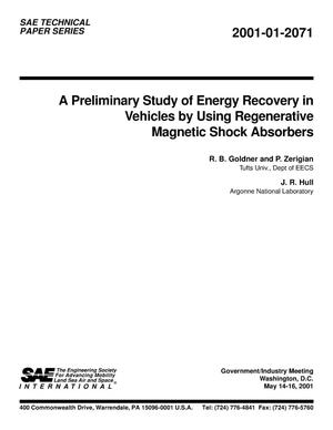 A Preliminary Study of Energy Recovery in Vehicles by Using Regenerative Magnetic Shock Absorbers