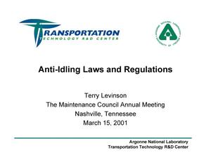 Anti-Idling Laws and Regulations