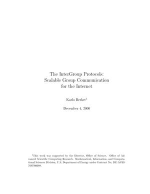 The intergroup protocols: Scalable group communication for the internet