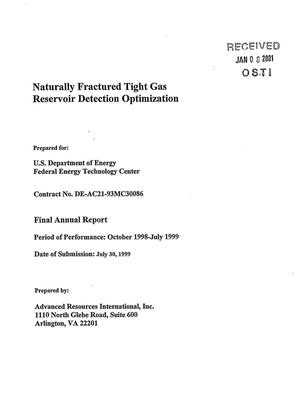 Naturally fractured tight gas reservoir detection optimization