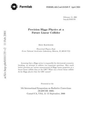Precision Higgs physics at a future linear collider