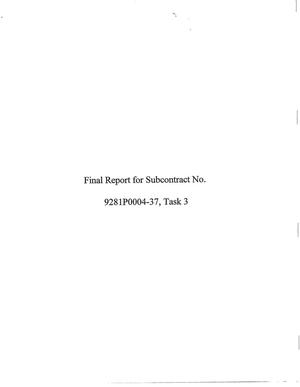 Final report for subcontract no. 9281P0004-35, task 3. [Fissile materials in various configurations]