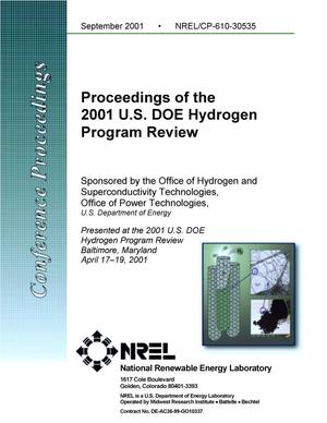 Proceedings of the 2001 U.S. DOE Hydrogen Program Review
