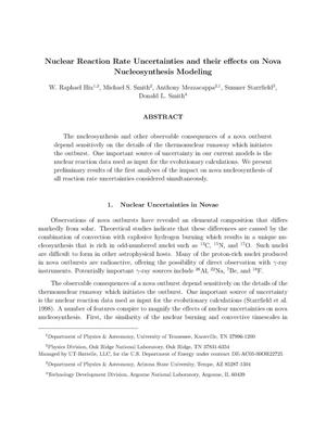 Nuclear Reaction Rate Uncertainties and Their Effects on Nova Nucleosynthesis Modeling