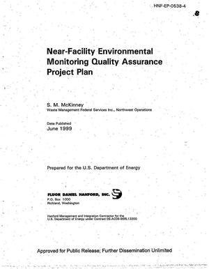 Near-Facility environmental monitoring quality assurance project plan