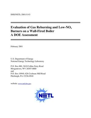 Evaluation of Gas Reburning and Low-NOx Burners on a Wall-Fired Boiler; a DOE Assessment