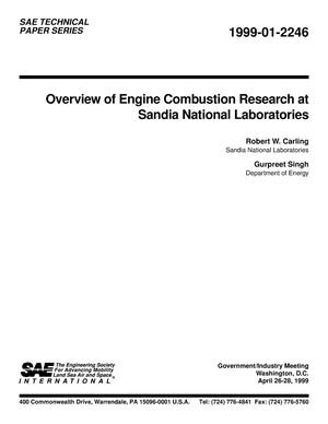 Overview of Engine Combustion Research at Sandia National Laboratories