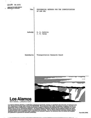 Geochemical Methods for the Identification of ASR Gel