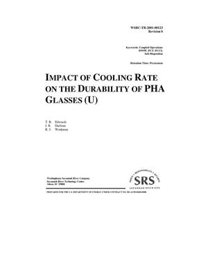 Impact of Cooling Rate on the Durability of PHA Glasses