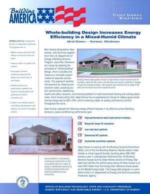 Whole-Building Design Increases Energy Efficiency in a Mixed-Humid Climate: Ideal Homes, Norman, Oklahoma