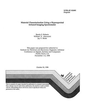 Material characterization using a hyperspectral infrared imaging spectrometer