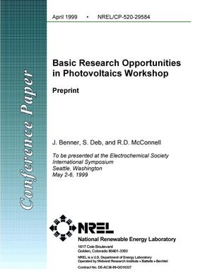 Basic Research Opportunities in Photovoltaics Workshop: Preprint