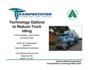 Technology Options to Reduce Truck Idling