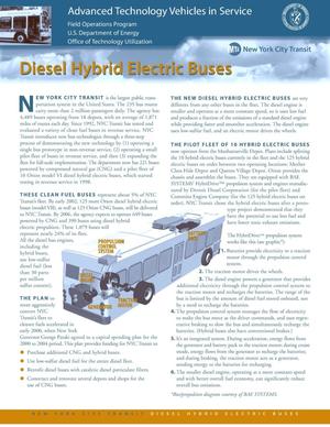 New York City Transit Diesel Hybrid Electric Buses