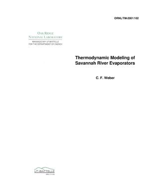 Thermodynamic Modeling of Savannah River Evaporators