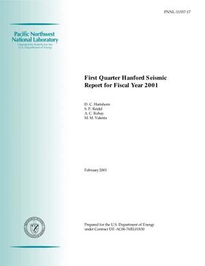 First Quarter Hanford Seismic Report for Fiscal Year 2001