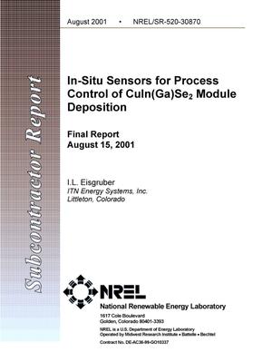 In-Situ Sensors for Process Control of CuIn(Ga)Se2 Module Deposition: Final Report, August 15, 2001