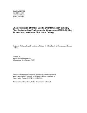 Characterization of Under-Building Contamination at Rocky Flats Implementing Environmental-Measurement While Drilling Process with Horizontal Directional Drilling