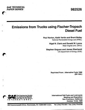 Emissions from Trucks using Fischer-Tropsch Diesel Fuel