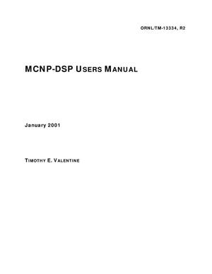MCNP-DSP USERS MANUAL