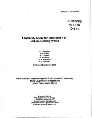 Feasibility Study for Vitrification of Sodium-Bearing Waste