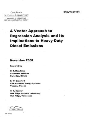 A Vector Approach to Regression Analysis and Its Implications to Heavy-Duty Diesel Emissions