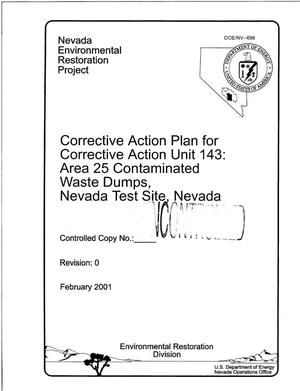Corrective Action Plan for Corrective Action Unit 143: Area 25 Contaminated Waste Dumps, Nevada Test Site, Nevada